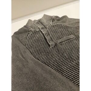 Carbon 2 Cobalt Mens 100 Cotton Textured Henley Sweater Size L